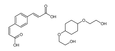 3-[4-(2-carboxyethenyl)phenyl]prop-2-enoic acid,2-[4-(2-hydroxyethoxy)cyclohexyl]oxyethanol结构式