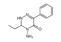 4-amino-3-ethyl-6-phenyl-2,3-dihydro-1,2,4-triazin-5-one结构式