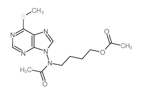 Acetamide,N-[4-(acetyloxy)butyl]-N-[6-(methylthio)-9H-purin-9-yl]- Structure