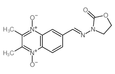 3-[(2,3-dimethyl-4-oxido-1-oxo-quinoxalin-6-yl)methylideneamino]oxazolidin-2-one结构式
