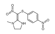 1-methyl-2-[nitro-(4-nitrophenyl)sulfanylmethylidene]imidazolidine结构式