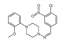 (E)-1-(4-chloro-3-nitrophenyl)-N-[4-(2-methoxyphenyl)piperazin-1-yl]methanimine Structure