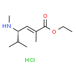 (S,E)-2,5-二甲基-4-(甲基氨基)己-2-烯酸乙酯盐酸盐结构式