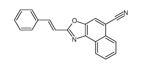2-(2-phenylethenyl)benzo[e][1,3]benzoxazole-5-carbonitrile结构式