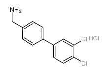[4-(3,4-二氯苯基)苯基]甲胺盐酸盐结构式