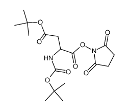 Boc-Asp(OtBu)NHS ester结构式