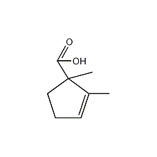 1,2-Dimethyl-cyclopent-2-enecarboxylic acid Structure