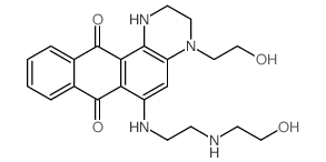 Naphtho[2,3-f]quinoxaline-7,12-dione, 1,2,3, 4-tetrahydro-4-(2-hydroxyethyl)-6-[[2-[(2-hydroxyethyl)amino]ethyl ]amino]- Structure