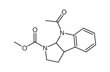 1,2,3,3a,8,8a-hexahydro-8-acetyl-1-methoxycarbonylpyrrolo[2,3-b]indole Structure