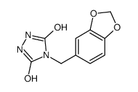 4-(1,3-benzodioxol-5-ylmethyl)-1,2,4-triazolidine-3,5-dione结构式
