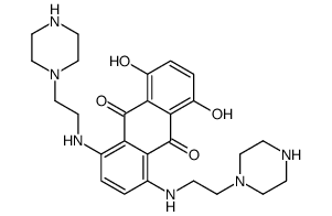 1,4-dihydroxy-5,8-bis(2-piperazin-1-ylethylamino)anthracene-9,10-dione结构式