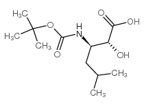 boc-(2r,3r)-3-amino-2-hydroxy-5-methylhexanoic acid Structure