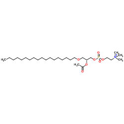1-O-octadecyl-2-acetyl-sn-glycero-3-phosphocholine Structure