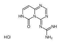 (E)-1-(6-oxo-6,7-dihydro-4H-pyrimido[1,6-a][1,3,5]triazin-4-ylidene)guanidine hydrochloride结构式