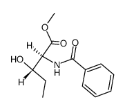(+/-)-erythro-2-benzoylamino-3-hydroxy-valeric acid methyl ester结构式