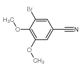 3-溴-4,5-二甲氧基苯甲腈结构式