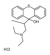 9H-Thioxanthen-9-ol, 9-(2-(diethylamino)-1-methylethyl)-, hydrochlorid e结构式