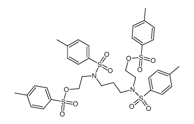 (propane-1,3-diylbis(tosylazanediyl))bis(ethane-2,1-diyl) bis(4-methylbenzenesulfonate) Structure