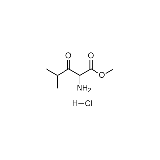 2-氨基-4-甲基-3-氧代戊酸甲酯盐酸盐结构式