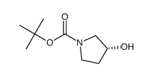 1-叔丁氧基羰基-3-羟基-吡咯烷结构式