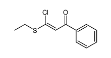 3-chloro-3-(ethylthio)-1-phenylprop-2-en-1-one结构式