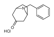 8-(苯基甲基)-8-氮杂双环[3.2.1]辛-3-酮盐酸盐结构式