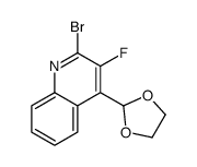 2-bromo-4-(1,3-dioxolan-2-yl)-3-fluoroquinoline结构式