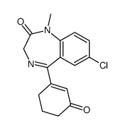 7-chloro-5-(3-keto-1-cyclohexen-1-yl)-1,3-dihydro-1-methyl-2H-1,4-benzodiazepin-2-one结构式