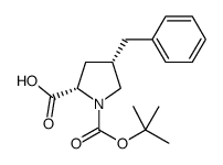(2S,4S)-4-苄基-1-(叔丁氧基羰基)吡咯烷-2-羧酸结构式