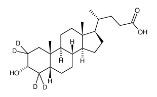 Lithocholic Acid-d4结构式