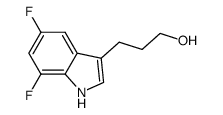 3-(5,7-difluoro-1H-indol-3-yl)propan-1-ol Structure