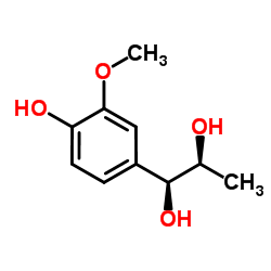 (1S,2S)-1-(4-羟基-3-甲氧基苯基)-1,2-丙二醇结构式