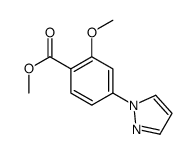 METHYL 2-METHOXY-4-(1H-PYRAZOL-1-YL)BENZOATE结构式