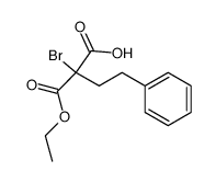 2-bromo-2-(ethoxycarbonyl)-4-phenylbutanoic acid Structure