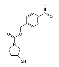 N-p-nitrobenzyloxycarbonyl-3-mercaptopyrrolidine结构式