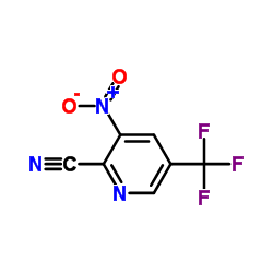 3-硝基-5-三氟甲基-吡啶-2-甲腈结构式