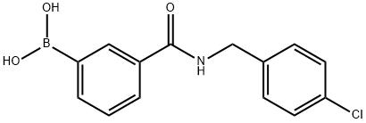 3-(4-氯苯基甲基氨基甲酰基)苯基硼酸结构式