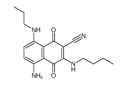 5-amino-3-butylamino-2-cyano-8-propylamino-1,4-naphthoquinone Structure