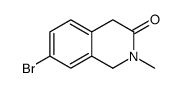 7-溴-1,4-二氢-2-甲基-3(2H)-异喹啉酮结构式