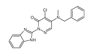 3(2H)-Pyridazinone,2-(1H-benzimidazol-2-yl)-4-chloro-5-[methyl(phenylmethyl)amino]- Structure