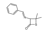 (3R)-3-(benzylideneamino)-4,4-dimethylthietan-2-one Structure