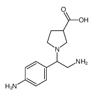 1-[2-氨基-1-(4-氨基苯基)-乙基]-吡咯烷-3-羧酸结构式