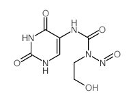 3-(2,4-dioxo-1H-pyrimidin-5-yl)-1-(2-hydroxyethyl)-1-nitroso-urea Structure