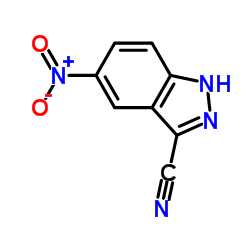 5-硝基-1H-吲唑-3-甲腈结构式