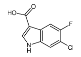 6-chloro-5-fluoro-1H-indole-3-carboxylic acid结构式