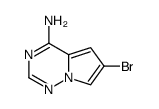 6-溴吡咯并[2,1-f][1,2,4]三嗪-4-胺结构式