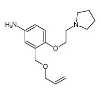 3-((烯丙氧基)甲基)-4-(2-(吡咯烷-1-基)乙氧基)苯胺结构式