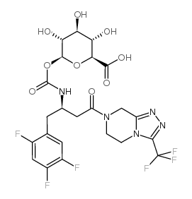 (–)-Sitagliptin Carbamoyl Glucuronide structure