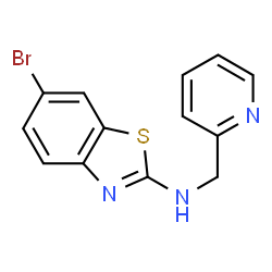 6-溴-N-(吡啶-2-基甲基)苯并[d]噻唑-2-胺结构式