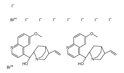 (8α,9R)-6'-methoxycinchonan-9-ol bis[tetraiodobismuthate(1-)]结构式
